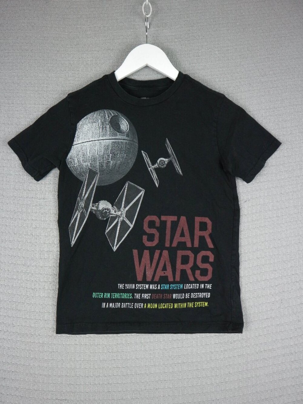 Star Wars Death Star Youth Black Cotton Tee Youth Medium